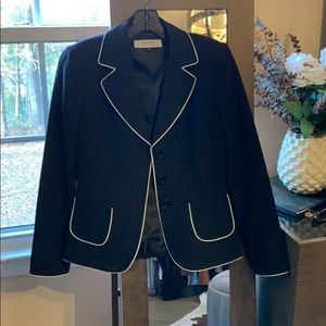 Gorgeous Black Blazer with white detail!